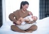 MOTHERHOOD Szoptatós párna Beige Classics new36x16x54 cm