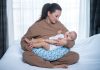 MOTHERHOOD Szoptatós párna Blue Classics new 36x16x54 cm