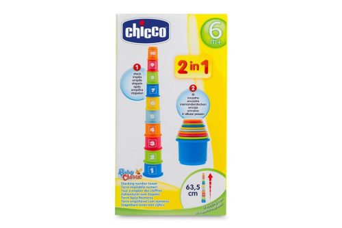 CHICCO Számokkal ellátott toronyépítő poharak 9h+
