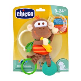 CHICCO Rágóka/csörgő vibráló majom 3m+