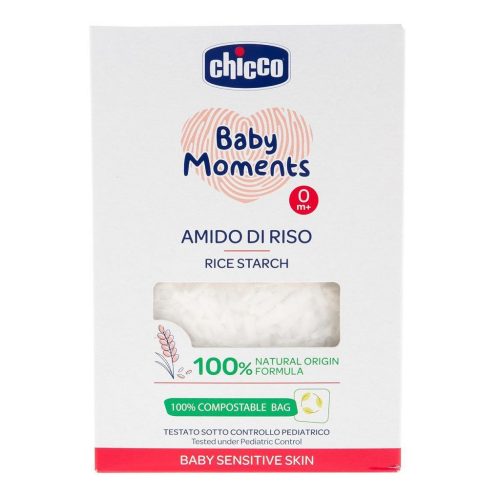 CHICCO Gyermek rizskeményítő fürdőadalék nyugtató Baby Moments Sensitive 100 % bio 250 g