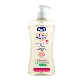   CHICCO Micellás sampon hajra és testre adagolóval Baby Moments Sensitive 94% term. összetevők 500ml