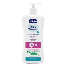   CHICCO Baby Moments Relax testápoló sampon adagolóval 93% természetes összetevőkkel 500 ml
