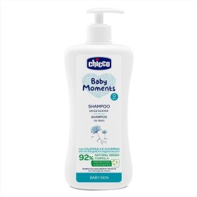   CHICCO Baby Moments sampon hajra adagolóval 92% természetes összetevőkkel 500 ml