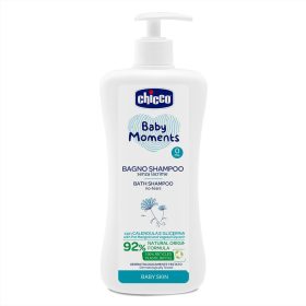   CHICCO Baby Moments sampon és testápoló adagolóval 92 % természetes összetevőkkel 750 ml