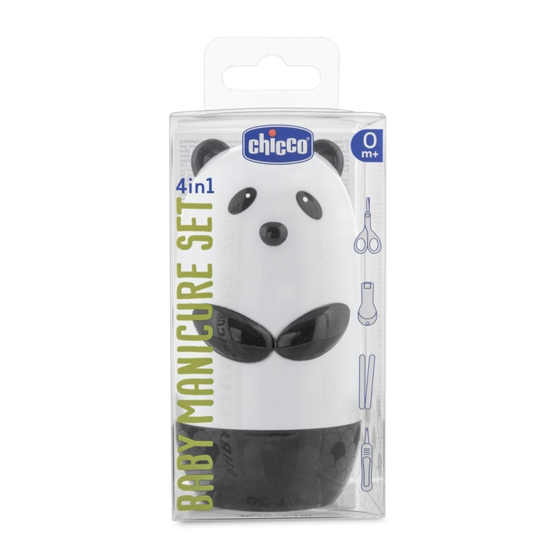 CHICCO Panda gyermek manikűr készlet - használat közben