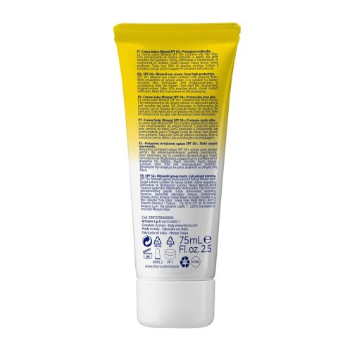 CHICCO Gyermek napozó krém ásványi összetevőkkel SPF50+ 75ml, 0m+