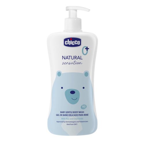CHICCO Natural Sensation testápoló sampon aloe-val és kamillával 500ml, 0m+
