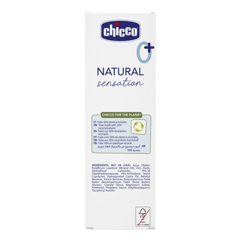 CHICCO Krém a baba popsijára Natural Sensation cinkkel és pantenollal 100ml, 0m+