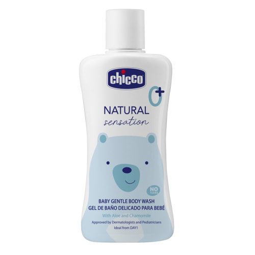 CHICCO Natural Sensation testápoló sampon aloe-val és kamillával 200ml, 0m+