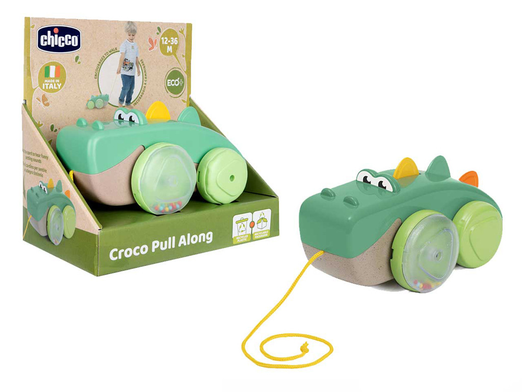 CHICCO Húzós játék Krokodil Eco+ 12m+ fő kép