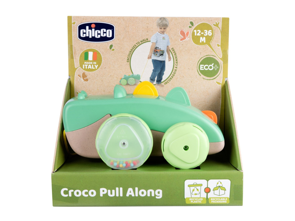 CHICCO Húzós játék Krokodil Eco+ 12m+ használat közben
