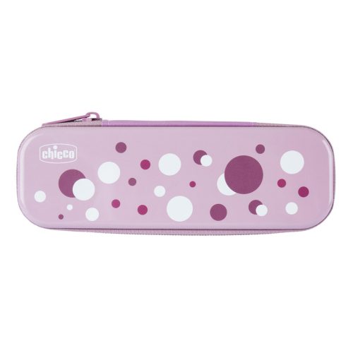 CHICCO Fogkefe és fogkrém szett tokban Always smiling - lila, 6h+