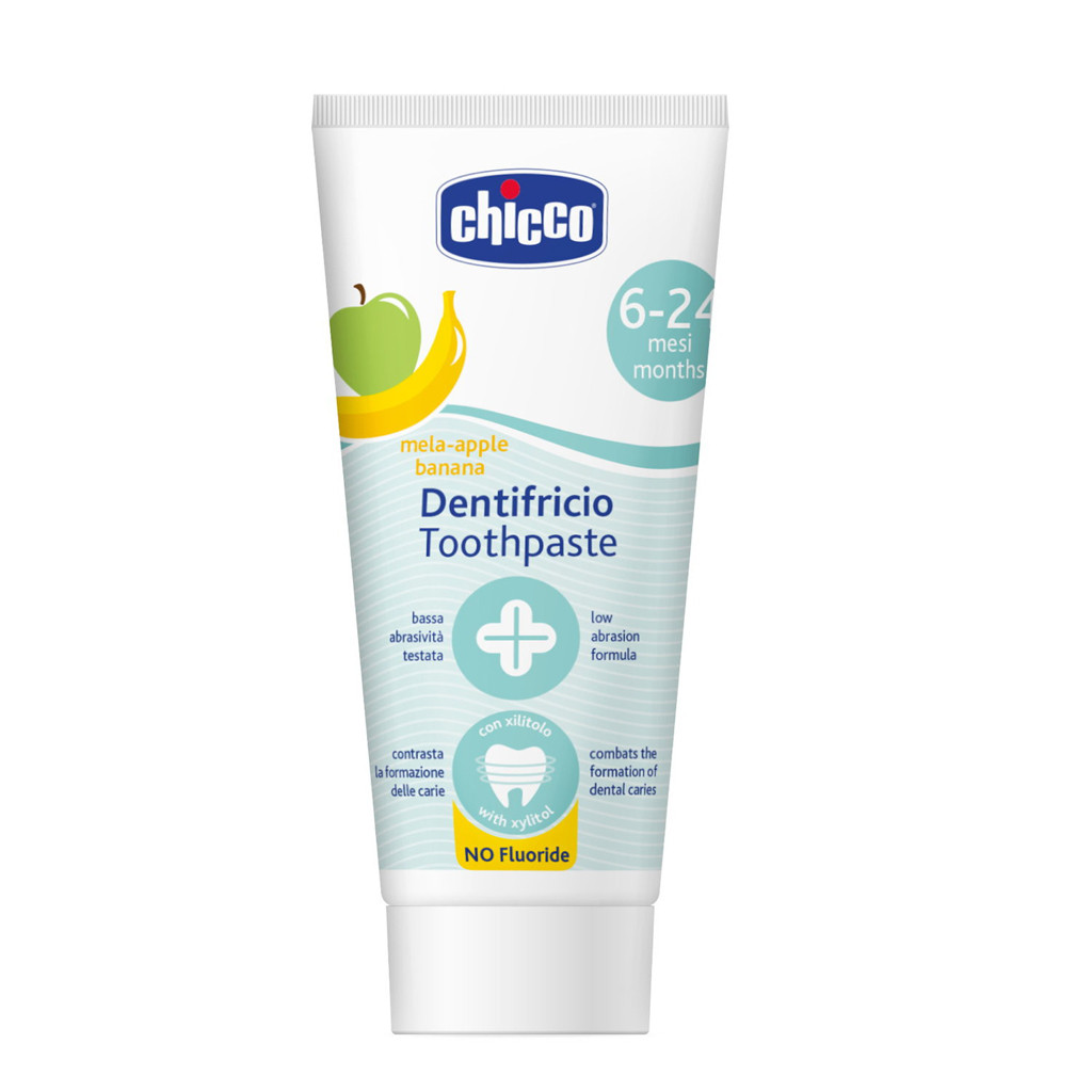 CHICCO Fogkrém alma-banán ízesítéssel fluoridmentes 50ml, 6-24 hónapos korig - Fő kép