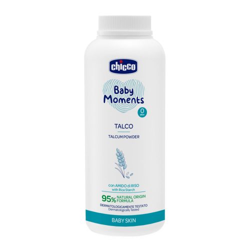 CHICCO Baby Moments gyermekpor rizskeményítővel 95 % természetes összetevőkkel 150 g