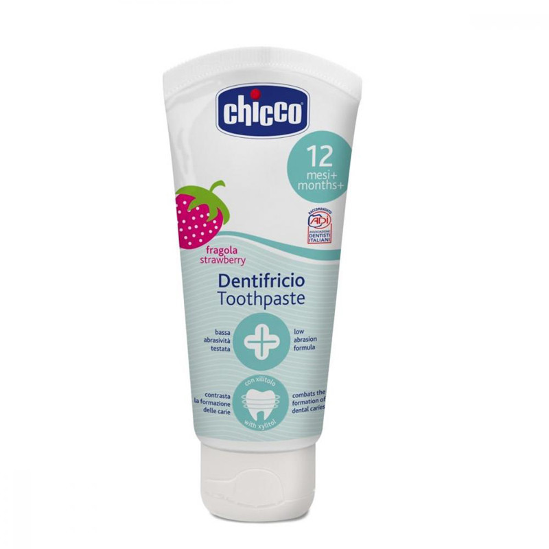 CHICCO Fogkrém eper ízű fluoridmentes 50ml, 12m+ - Fő kép