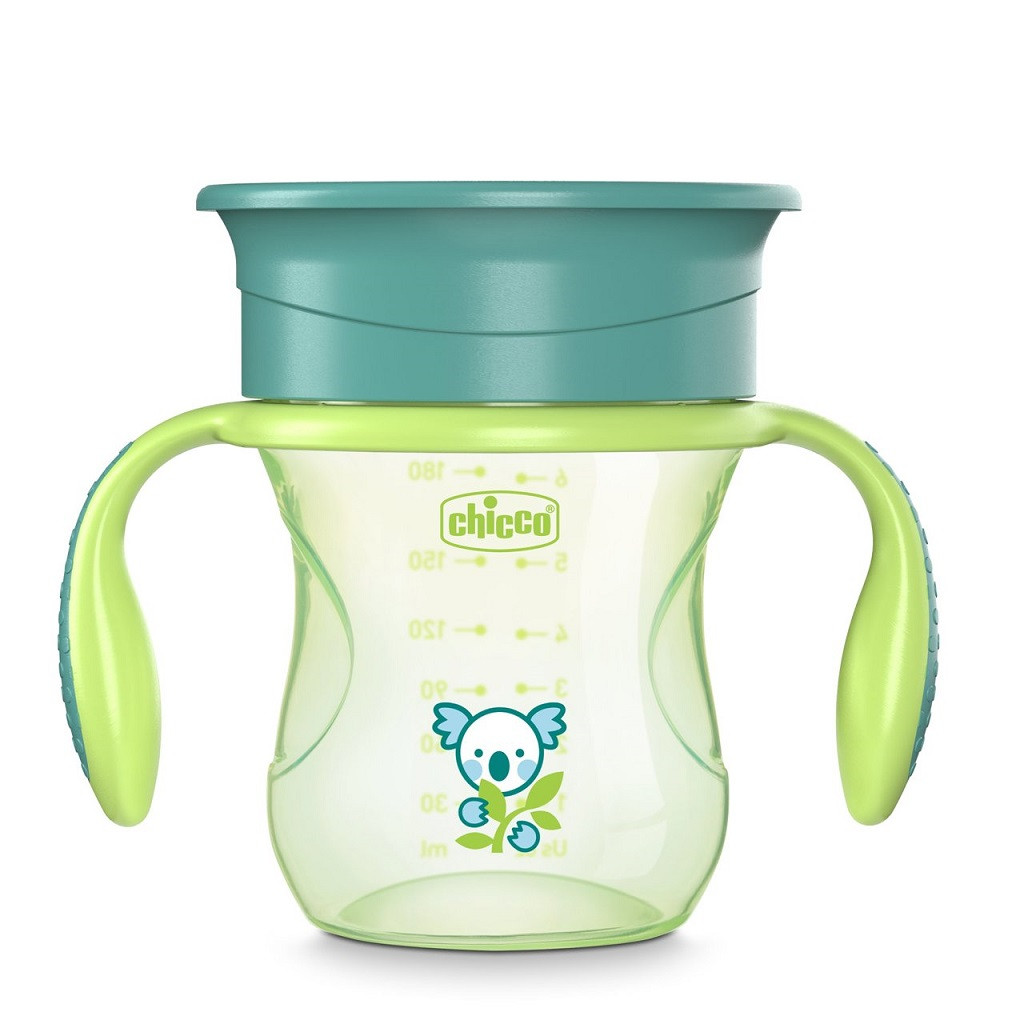 CHICCO Perfect 360 bögre fogantyúkkal 200 ml zöld 12m+