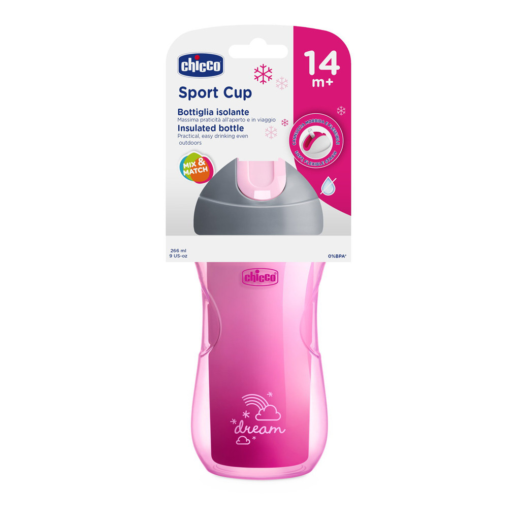 CHICCO Sport termo bögre szívószállal - Könnyű hordozhatóság