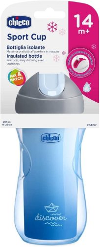 CHICCO Sport termo bögre szívószállal 266 ml kék 14h+