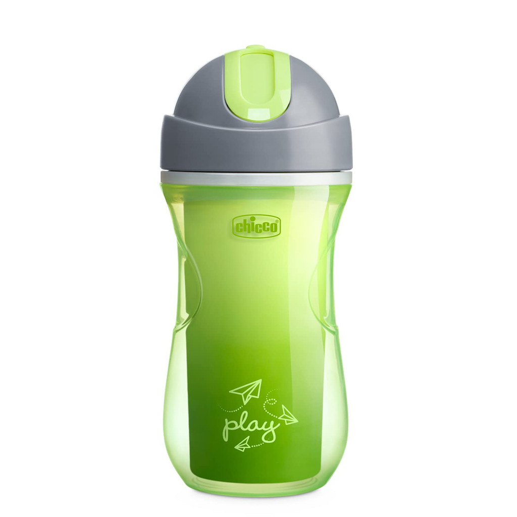 CHICCO Sport termo bögre szívószállal zöld színben