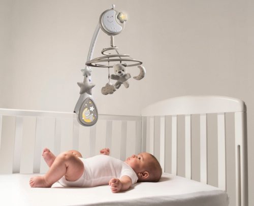 CHICCO Bölcső fölé való forgó és függő játék 3 az 1-ben Next2Dreams neutral 0m+
