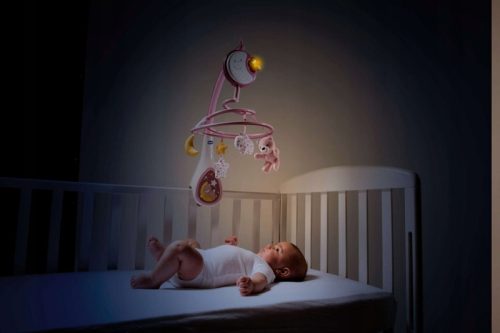 CHICCO Forgó a kiságy fölé és függő játék 3 az 1-ben Next2Dreams rózsaszín 0m+