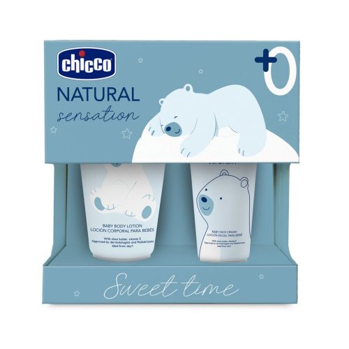 CHICCO Ajándék kozmetikai szett Natural Sensation - Sweet Time 0m+