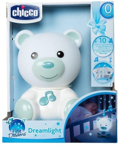 CHICCO Éjszakai fény és zenei Medve kék 0m+