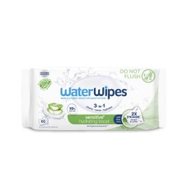   WATERWIPES Nedves törlőkendők Hydrating clean with aloe vera 3in1 60 db