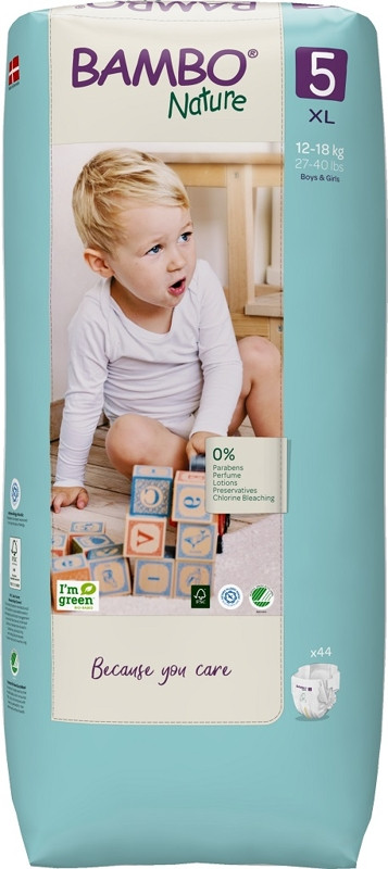 BAMBO Nature Pelenkák 5 XL csomagolása