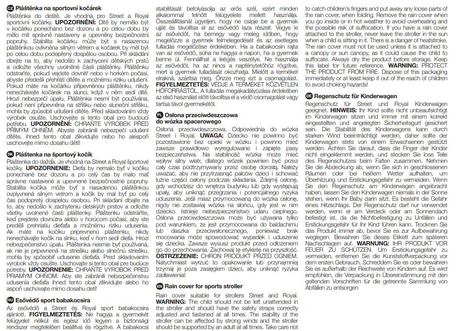 PETITE&MARS Esővédő mély babakocsihoz részletek