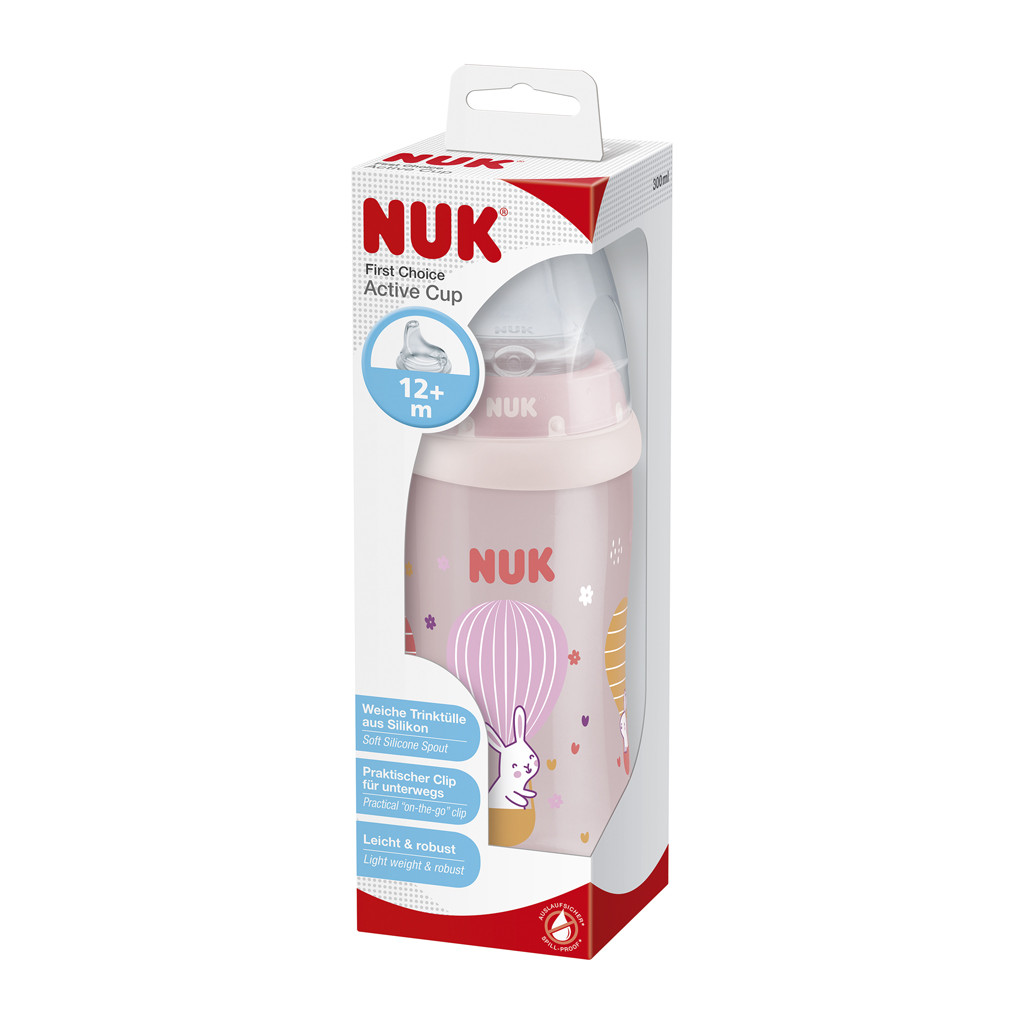 NUK FC Active Cup rózsaszín - Szivárgásmentes kialakítás