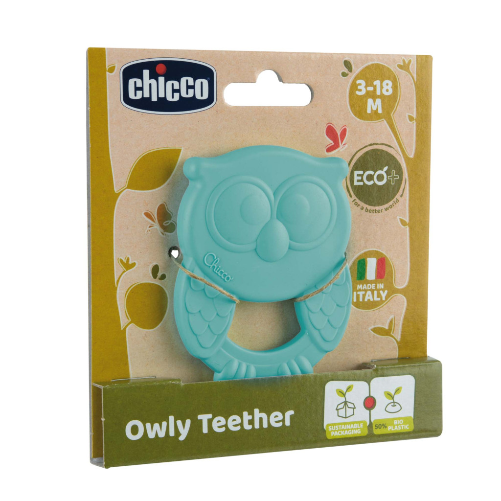 CHICCO Rágóka Eco+ Bagoly Owly kék 3h+ alternatív kép 1