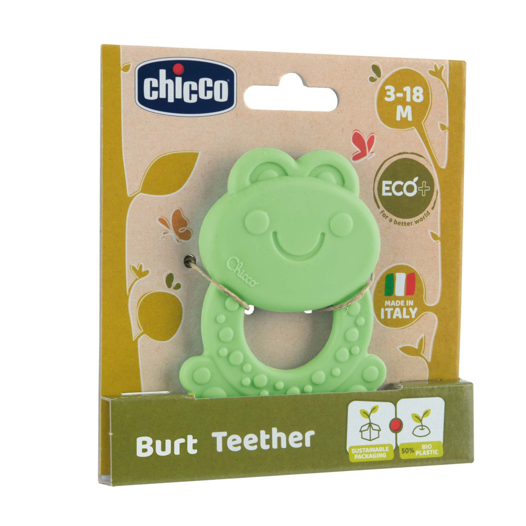 CHICCO Rágóka Eco+ Békás Burt zöld 3h+ közelről