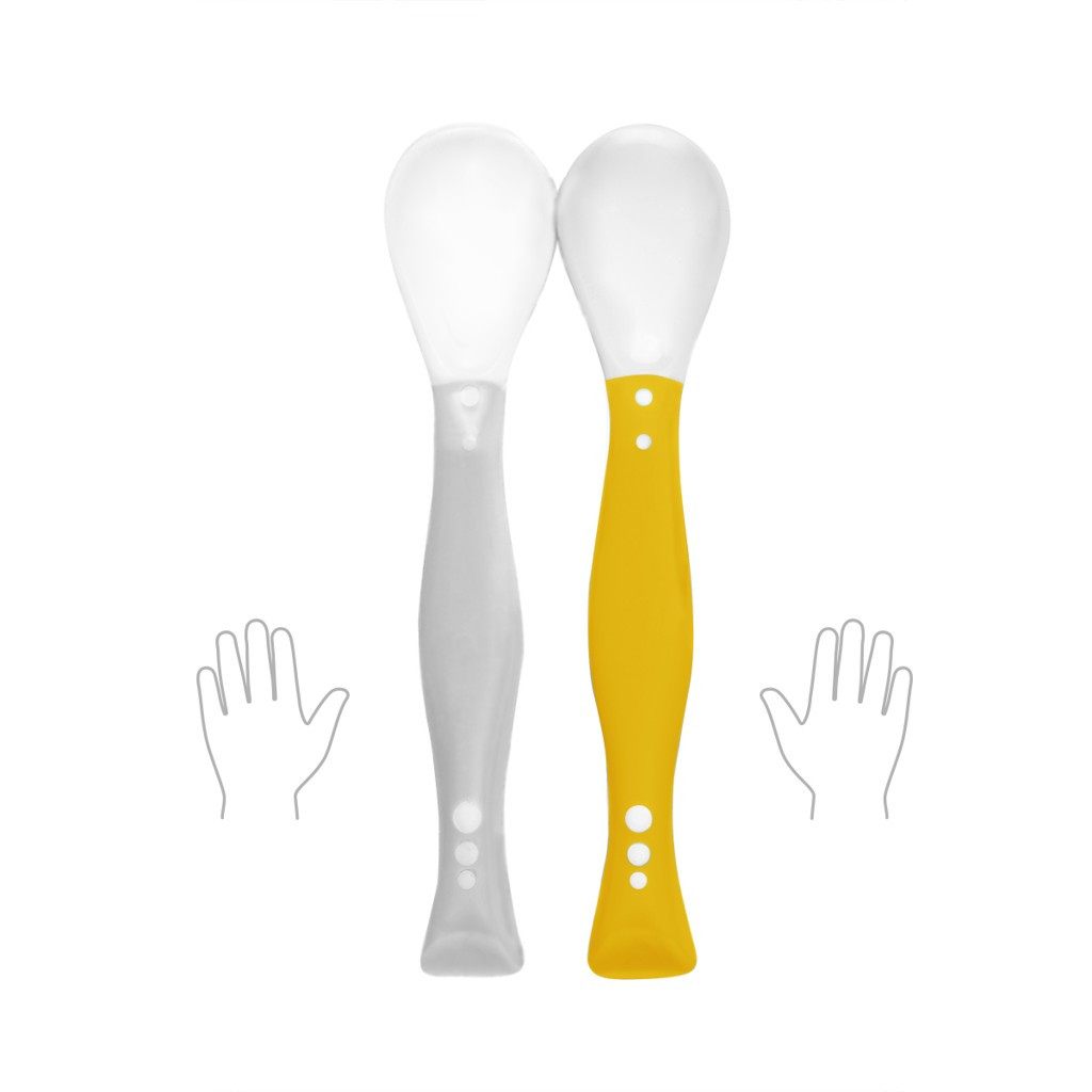 BABYONO Flexi kanalak 2 db szürke/sárga közelről