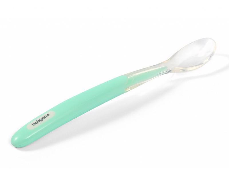 BABYONO Szilikon kanál puha végű menta 6m+ - Fő kép