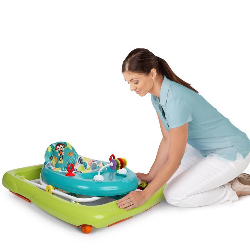 BRIGHT STARTS Bébikomp Giggling Safari 6hó+, 11kg-ig - Funkciók és előnyök