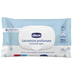 CHICCO Gyermek nedves törlőkendők finom illattal 72 db