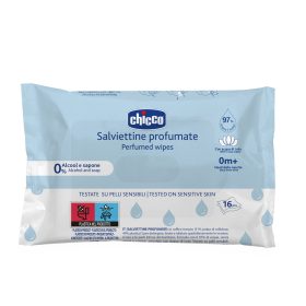   CHICCO Gyermek nedves törlőkendők finoman illatosítva táskába 16 db
