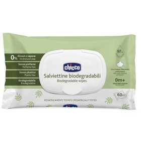CHICCO Gyermek nedves törlőkendők műanyagmentes 60 db