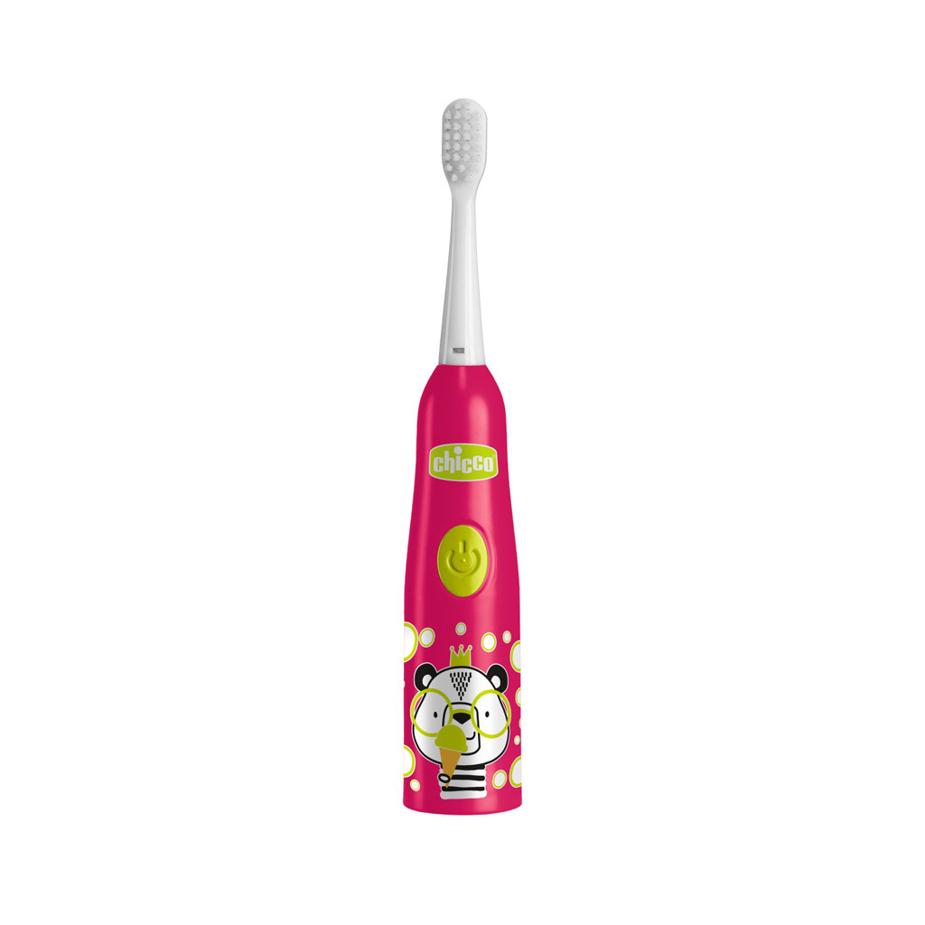 CHICCO gyermek elektromos fogkefe Panda 3év+ használat közben