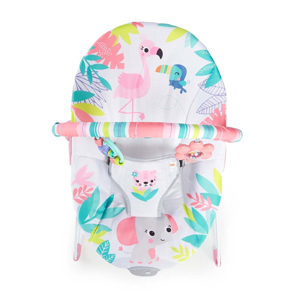 BRIGHT STARTS rezgő pihenőszék Flamingo Vibes™ 0hó+, 9kg-ig - felhasználói vélemények