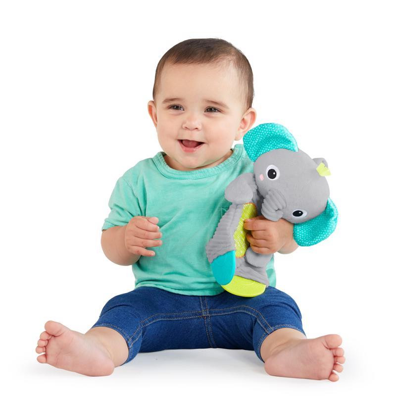 BRIGHT STARTS Játék - rágóka Snuggle&Teethe elefánt 0hó+ részlet