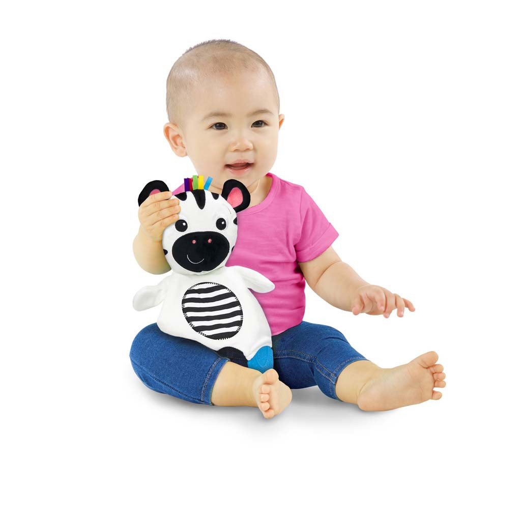 BABY EINSTEIN Plüss rágóka érzékszervi Zebra Zen™ 0hó+ oldalnézet