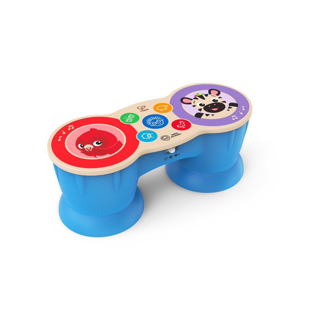 BABY EINSTEIN Zenélő játék Dobok Upbeat Tunes™ Magic Touch™ HAPE 6hó+ használat közben