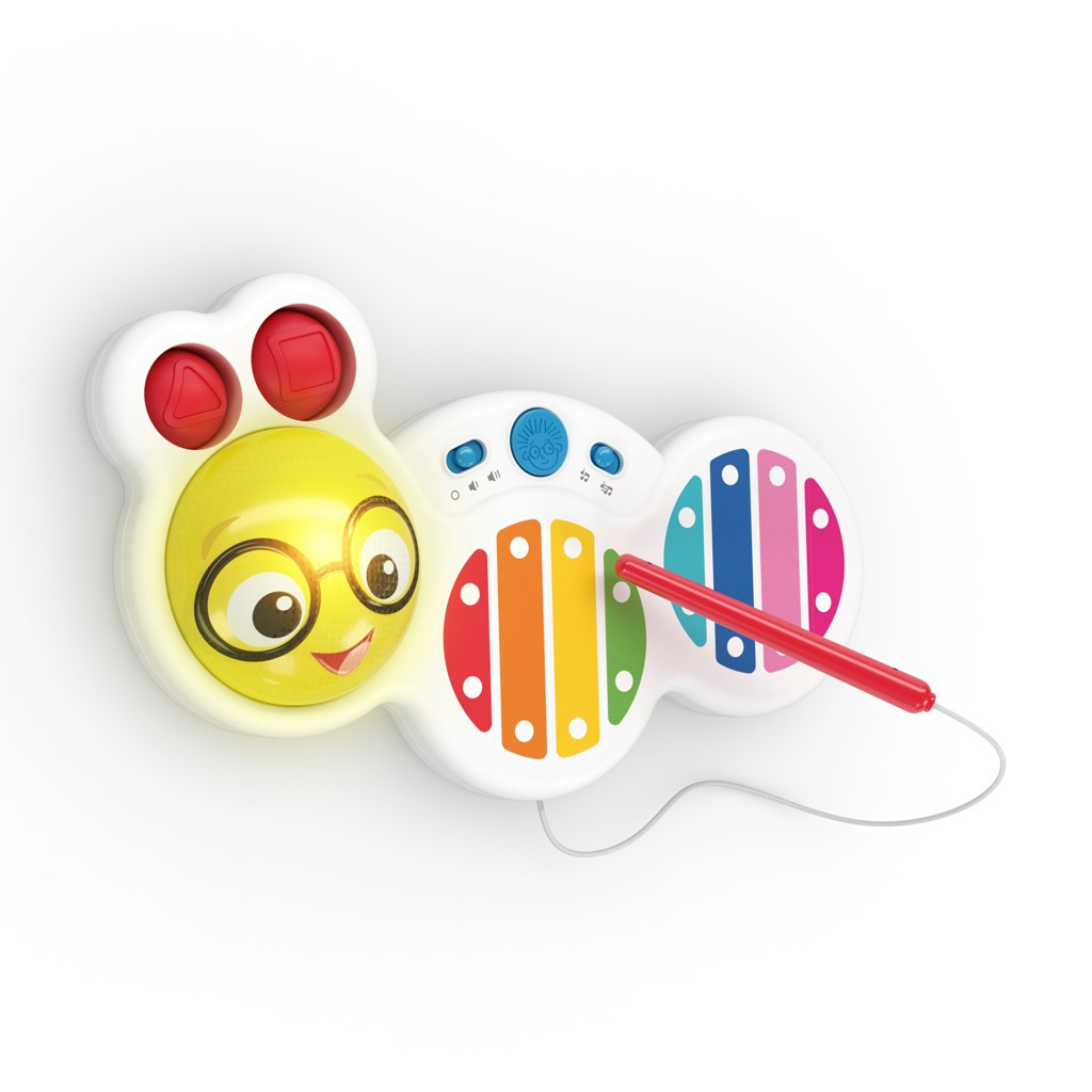 BABY EINSTEIN Zenélő játék xilofon Cal’s Curious Keys™ - fő előnyök