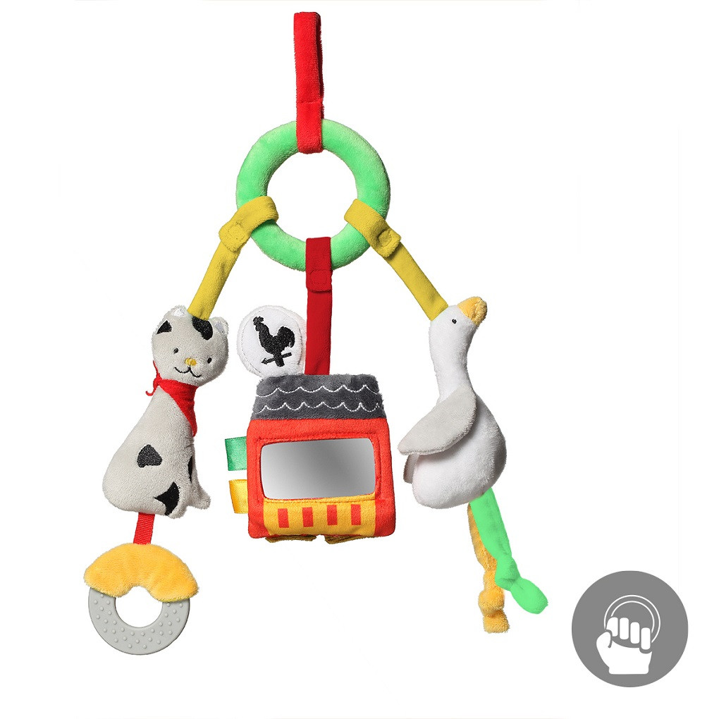 BABYONO Játékhíd babakocsira On the farm 0hó+ előnyei