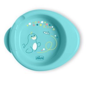 CHICCO Csúszásmentes tányér, amely melegen tartja az ételt, teal színű