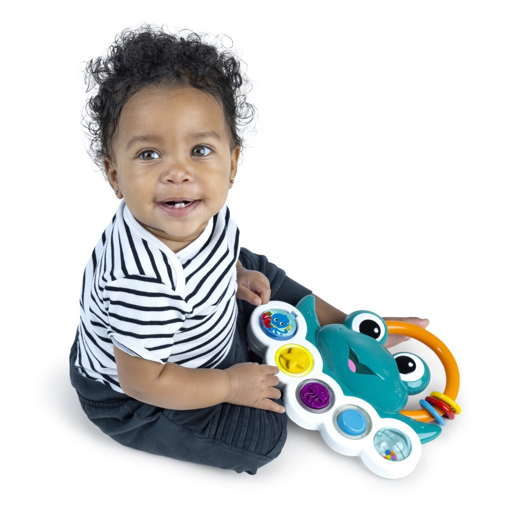 BABY EINSTEIN Érzékszervi aktív játék Neptune's Busy Bubbles™ használat közben