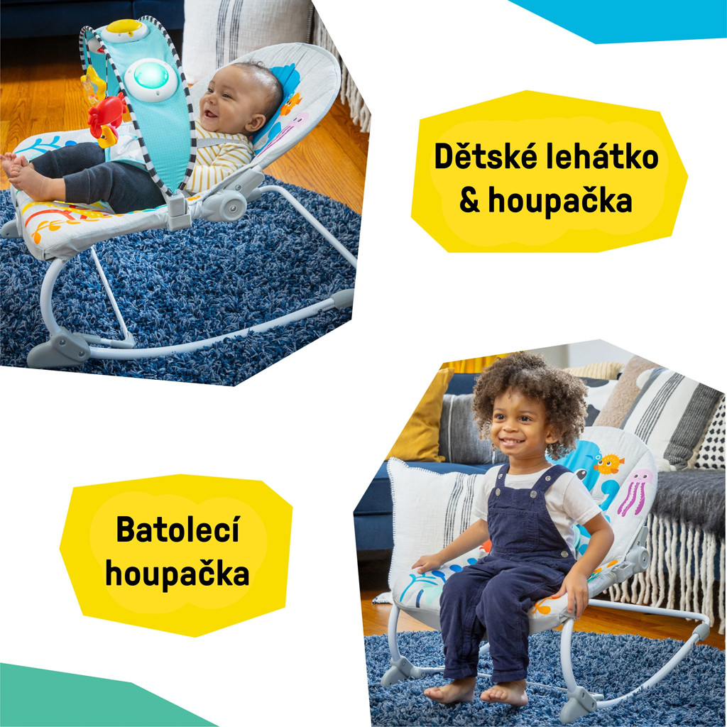 BABY EINSTEIN rezgő pihenőszék - Funkciók és előnyök